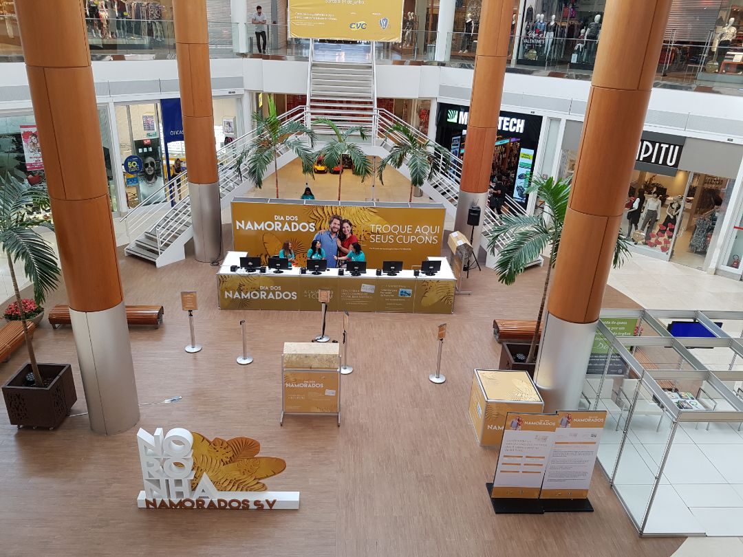 Estrutura para ação promocional em shopping